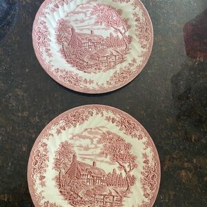 2 Churchill Pink The Brook Dinner Plates